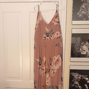 Long dress with built-in shorts